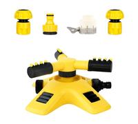 Totority Irrigatore Automatico Rotante per Giardino con Ugello Regolabile Angolo e Connettore 3/4 Pollici in Abs per Irrigazione Prato e Annaffiatura