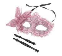 Totority Maschera a Farfalla Raffinata da Donna in Plastica e Tessuto con Bastoncino, Facile da Trasportare e Confortevole, per Cosplay e Feste in Maschera di Halloween