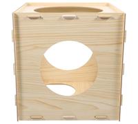 Totority Misuratore di Palloncini in Legno 9 Fori Beige, Semplice da Assemblare e Usare, per Feste di Compleanno e Shower