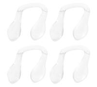 Totority Naselli di Ricambio per Occhiali in Silicone 4 Pezzi | Modello U a Clip Integrata, Comfort per Montature e Occhiali Decorativi, Kit di Riparazione Accessori