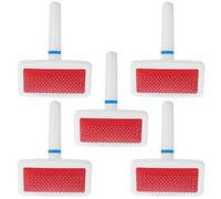 Totority Pettine per Animali Domestici e Pelo in Plastico Kit 5pezzi Spazzola per Cani e Gatti Controllo della Caduta Delicato per Cuccioli, per Toelettatura Poodle