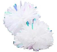 Totority Pompon da Cheerleader Leggeri 2 Pezzi Anello da 30 Cm, Accessori per Tifo Sportivo e Coreografie di Cheerleading, Oggetti di Scena Riutilizzabili per Competizioni e Feste