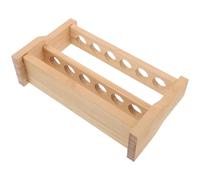 Totority Porta Provette in Legno 6 Scomparti Beige 25ml Isolamento Termico e Salvaspazio per Provette per Ricerca e Attività Didattiche