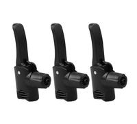 Totority Set 3 Pezzi Adattatori per Pompa Bici in Plastico Nero, Testa Doppia Leggera per Gonfiaggio Facile di Pneumatici Bici e Palloni, per Campeggio