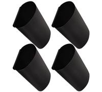 Totority Set 4 Pezzi Cestini Appendibili in Plastica Nera Resistenti All'usura, Facile Installazione, come Contenitori Portaoggetti per Cucina e Bagno