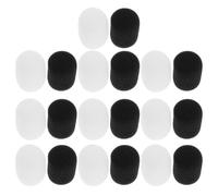Totority Set da 20 Pezzi Schermi Antivento per Microfono in Spugna Densa, Coperture Antivento Professionali per Microfono Lavalier e Auricolare, Riduzione Rumore Vento per Registrazione