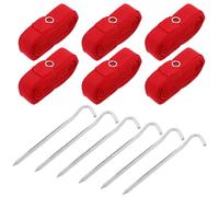 Totority Set Linee di Confine per Beach Volley Rosse 26 Piedi Picchetti, Corda Regolabile per Campo da Pallavolo da Spiaggia, Kit Portatile per Eventi Sportivi All’aperto e Feste