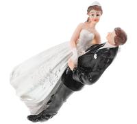 Totority Statuina Sposi in Resina per Torta Nuziale, Decorazione Compatta e Multifunzionale per Matrimonio e Casa, Topper Matrimonio Dettagli Dipinti a Mano, Elegante Figura Coppia