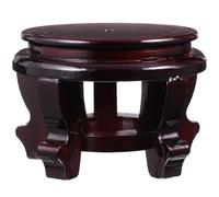 Totority Supporto per Piante da Interno in Legno Robusto, Base Rotonda 12 Cm X 10 Cm per Vasi e Fioriere, Espositore Multifunzione per Balcone e Decorazioni D’arredo