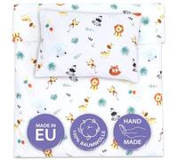 Totsy Baby Copripiumino lettino neonato 100x135 cm - Cotone parure di copripiumini bambino e bambina per culla Set lenzuolo per piumino 100 x 135 cm con federe 60 x 40 cm Oeko-Tex