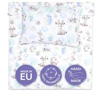 Totsy Baby Copripiumino lettino neonato 100x135 cm - Cotone parure di copripiumini bambino e bambina per culla Set lenzuolo per piumino 100 x 135 cm con federe 60 x 40 cm Oeko-Tex