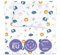 Totsy Baby Copripiumino lettino neonato 100x135 cm - Cotone parure di copripiumini bambino e bambina per culla Set lenzuolo per piumino 100 x 135 cm con federe 60 x 40 cm Oeko-Tex