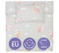 Totsy Baby Copripiumino lettino neonato 100x135 cm - Cotone parure di copripiumini bambino e bambina per culla Set lenzuolo per piumino 100 x 135 cm con federe 60 x 40 cm Oeko-Tex