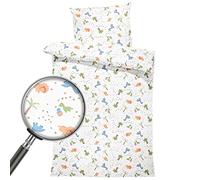 Totsy Baby Copripiumino lettino neonato 90x120 cm - Cotone parure di copripiumini bambino e bambina per culla Set lenzuolo per piumino 90 x 120 cm con federe 60 x 40 cm Oeko-Tex