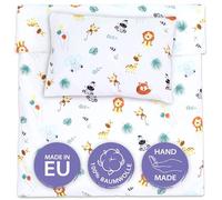 Totsy Baby Copripiumino lettino neonato 90x120 cm - Cotone parure di copripiumini bambino e bambina per culla Set lenzuolo per piumino 90 x 120 cm con federe 60 x 40 cm Oeko-Tex