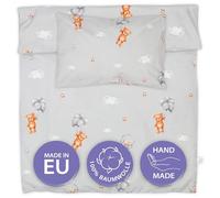 Totsy Baby Copripiumino lettino neonato 90x120 cm - Cotone parure di copripiumini bambino e bambina per culla Set lenzuolo per piumino 90 x 120 cm con federe 60 x 40 cm Oeko-Tex