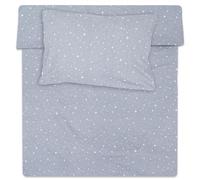 Totsy Baby Copripiumino lettino neonato 90x120 cm - Cotone parure di copripiumini bambino e bambina per culla Set lenzuolo per piumino 90 x 120 cm con federe 60 x 40 cm Oeko-Tex