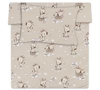 Totsy Baby Copripiumino lettino neonato 90x120 cm - Cotone parure di copripiumini bambino e bambina per culla Set lenzuolo per piumino 90 x 120 cm con federe 60 x 40 cm Oeko-Tex