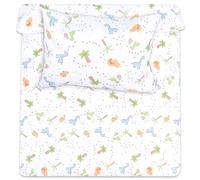 Totsy Baby Copripiumino per bambini, 100 x 135 cm, federa per cuscino, 60 x 40 cm, in cotone dinosauro