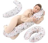 Totsy Baby Cuscino allattamento e gravidanza 190cm - Guanciale laterale corpo per dormire sul fianco Supporto perfetto per il riposo e il relax Ideale per maternità e futuro mamme Forma a C Oeko-Tex