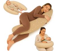 Totsy Baby Cuscino allattamento e gravidanza 190cm - Guanciale laterale corpo per dormire sul fianco Supporto perfetto per il riposo e il relax Ideale per maternità e futuro mamme Forma a C Oeko-Tex