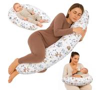 Totsy Baby Cuscino allattamento e gravidanza 190cm - Guanciale laterale corpo per dormire sul fianco Supporto perfetto per il riposo e il relax Ideale per maternità e futuro mamme Forma a C Oeko-Tex