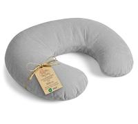 Totsy Baby Cuscino allattamento e gravidanza Velluto a coste Premium 150 cm - cuscini neonato per allattare e dormire accessori per mamma y bebe lavabile e multifunzione Oeko-Tex Grigio chiaro