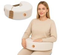 Totsy Baby Cuscino allattamento in memory foam - Supporto ergonomico per neonato e mamma Perfetto per allattare in comodità e rilassarsi dopo la gravidanza Beige