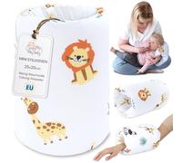 Totsy Baby Cuscino allattamento per bebe 20 cm - Cuscini a manica o a bracciale per l'alimentazione neonato piccolo cuscinetto per bambini o bambina Oeko-Tex Bianco da safari