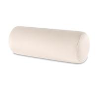 Totsy Baby Cuscino cilindrico per cervicale lombare e ginocchia per letto o divano 40x15 cm - cuscini cilindrici per corpo e yoga in schiuma con fodere in velluto Beige
