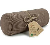 Totsy Baby Cuscino cilindrico per cervicale lombare e ginocchia per letto o divano 40x15 cm - cuscini cilindrici per corpo e yoga in schiuma con fodere in marrone Velluto a coste