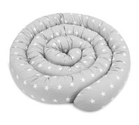 Totsy Baby Cuscino per dormire laterale Cuscino per il corpo 300 cm Cotone - cuscino per dormire lungo cuscino per collo cuscino per dormire sul lato Oeko-Tex Grigio con stelle bianche