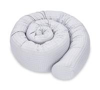 Totsy Baby Cuscino per dormire laterale e per il corpo 150 cm - Cotone Cialda Cuscino lungo Decorazione per cameretta bambina e bambino Oeko-Tex Grigio D