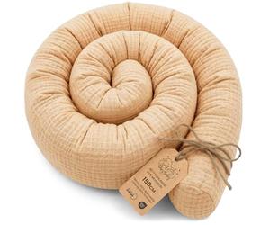 Totsy Baby Cuscino per dormire laterale e per il corpo 150 cm - Mussola Cuscino lungo Decorazione per cameretta bambina e bambino Oeko-Tex Beige Mussola