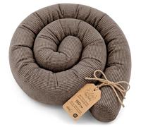 Totsy Baby Cuscino per dormire laterale e per il corpo 150 cm - Velluto a coste Cuscino lungo Decorazione per cameretta bambina e bambino certificato Oeko-Tex Marrone B