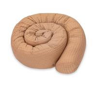Totsy Baby Cuscino per dormire laterale e per il corpo 200 cm - Cotone Cialda Cuscino lungo Decorazione per cameretta bambina e bambino Oeko-Tex Marrone