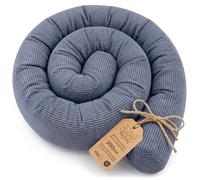 Totsy Baby Cuscino per dormire laterale e per il corpo 200 cm - Cuscino lungo Decorazione per cameretta bambina e bambino Oeko-Tex Blu jeans Velluto a coste