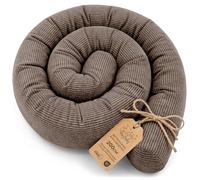 Totsy Baby Cuscino per dormire laterale e per il corpo 200 cm - Velluto a coste Cuscino lungo Decorazione per cameretta bambina e bambino certificato Oeko-Tex Marrone B