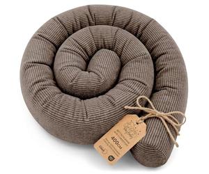 Totsy Baby Cuscino per dormire laterale e per il corpo 400 cm - Velluto a coste Cuscino lungo Decorazione per cameretta bambina e bambino certificato Oeko-Tex Marrone B