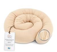 Totsy Baby Cuscino per dormire Mussola sul fianco, cuscino per il corpo del serpente 400 cm Cotone - cuscino per dormire lungo cuscino per collo cuscino per dormire sul lato Oeko-Tex Beige chiaro