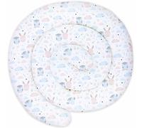 Totsy Baby Cuscino XXL a Forma di Serpente per Letto, Cuscino da Allattamento, Cuscino Decorativo, Protezione per Il Bordo del Letto, paracolpi XL Grigio Chiaro con Gufi 150 cm Certificato Oeko-Tex