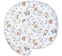 Totsy Baby Cuscino XXL a Forma di Serpente per Letto, Cuscino da Allattamento, Cuscino Decorativo, Protezione per Il Bordo del Letto, paracolpi XL Marrone con Cervo 150 cm Certificato Oeko-Tex