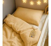 Totsy Baby mussola Copripiumino lettino neonato 135x100 cm - Cotone parure di copripiumini per culla Set lenzuolo per piumino 100 x 135 cm con federe 60 x 40 cm certificazione Oeko-Tex