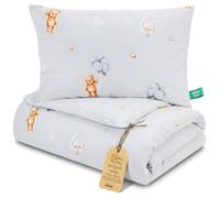 Totsy Baby Trapunta per bambino cotone 50x70 - piumono culla neonato set Imbottitura per piumone 50 x 70 cm con cuscino 40 x 35 cm per ragazzi e ragazze Oeko-Tex Orsi di peluche