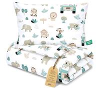 Totsy Baby Trapunta per bambino cotone 50x70 - piumono culla neonato set Imbottitura per piumone 50 x 70 cm con cuscino 40 x 35 cm per ragazzi e ragazze Oeko-Tex Africa