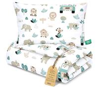 Totsy Baby Trapunta per bambino cotone 60x100 - piumono culla neonato set Imbottitura per piumone 60 x 100 cm con cuscino 40 x 35 cm per ragazzi e ragazze Oeko-Tex Africa