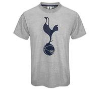 Tottenham Hotspur FC, maglietta ufficiale da uomo con stemma, Uomo, Grey, XL