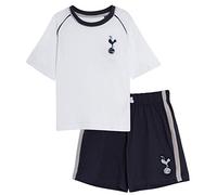 Tottenham Hotspur Kids FC - Pigiama corto per ragazzi Premiership Football Club, set pantaloncini + t-shirt, bianco, 13 anni