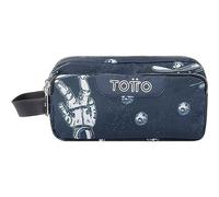 Totto Astuccio scolastico a tre scomparti con stampa astronauti - Agapec DIMENSIONE STANDARD, stampato, ESTÁNDAR, Scatole