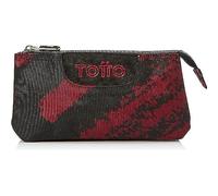 TOTTO Astuccio scolastico a tre scomparti Gesso rosso - Tavola DIMENSIONE STANDARD, Nero, ESTÁNDAR, Scatole